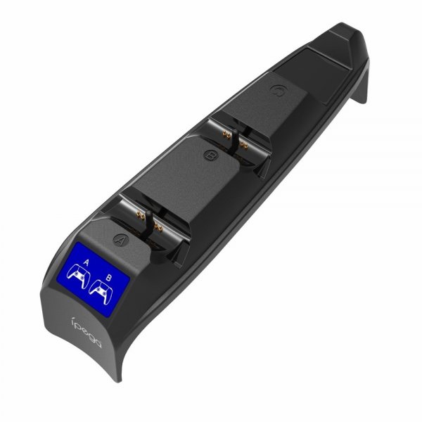 Ipega PS5 Slim Toppmonterad Kontrolladdare med Hörlurshållare