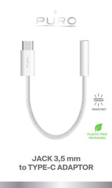 Puro Adapter USB-C till 3.5mm AUX Vit