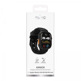 Puro Apple Watch 44/45/46/Ultra 49mm Armband Armor Svart