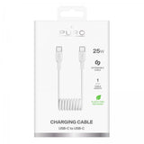 Puro Kabel Spiral USB-C till USB-C 1m Vit