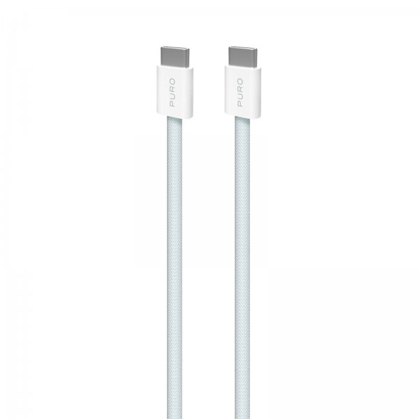 Puro Kabel Fabrik 2.0 60W USB-C till USB-C 1.5m Ljusblå