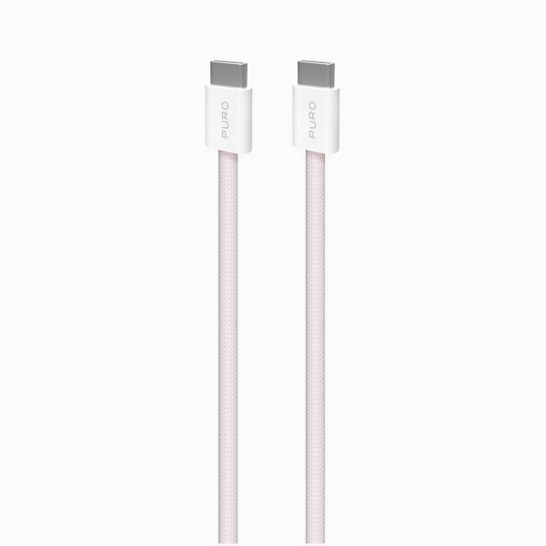 Puro Kabel Fabrik 2.0 60W USB-C till USB-C 1.5m Rosa