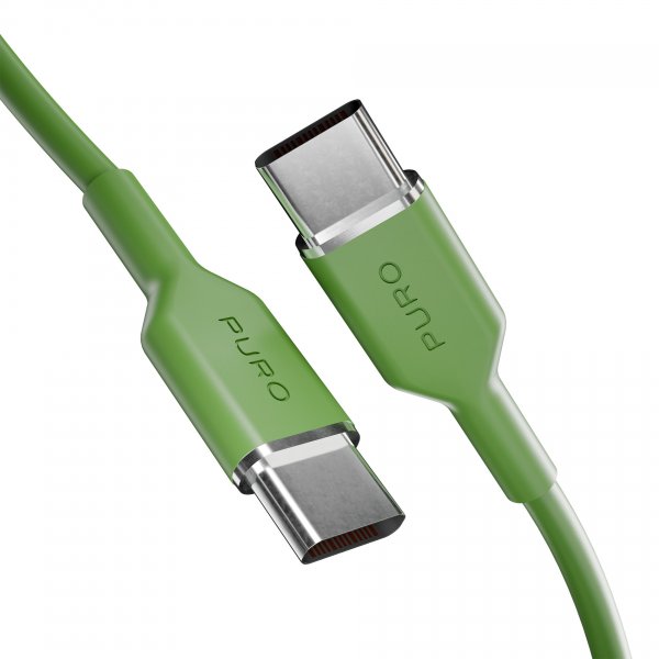 Puro Kabel TPE 25W USB-C till USB-C 1.5m Salted Lime