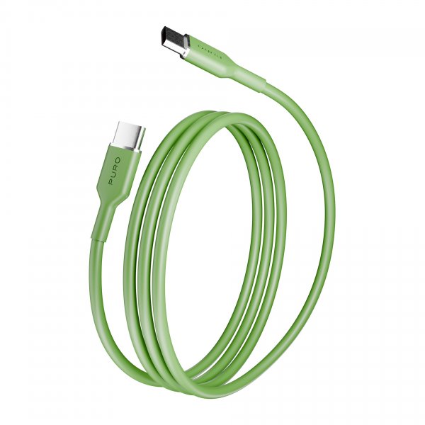 Puro Kabel TPE 25W USB-C till USB-C 1.5m Salted Lime