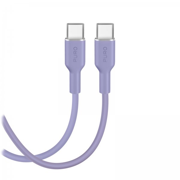 Puro Kabel TPE 25W USB-C till USB-C 1.5m Lavender