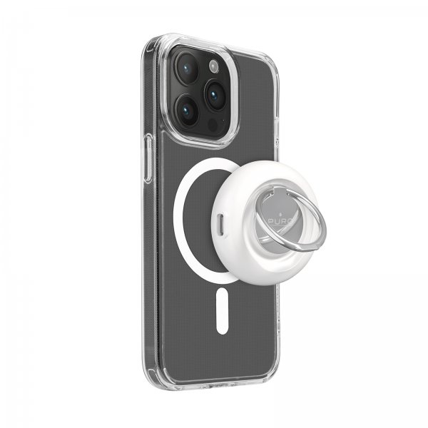 Puro Trådlös Laddare Mag Loop Pro Ring Stand MagSafe Vit