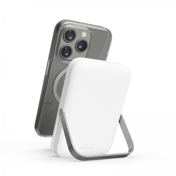 Puro Powerbank Stand Power Mag 5000 mAh Vit