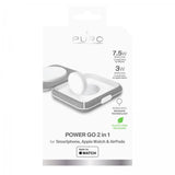 Puro Trådlös Laddare Power Go 2-in-1 MagSafe Vit