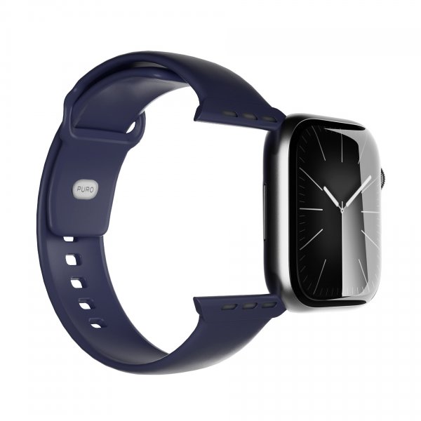 Puro Apple Watch 44/45/46/Ultra 49mm Armband Icon Crown Blue