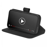 Puro iPhone 14 Fodral Wallet Stand Svart