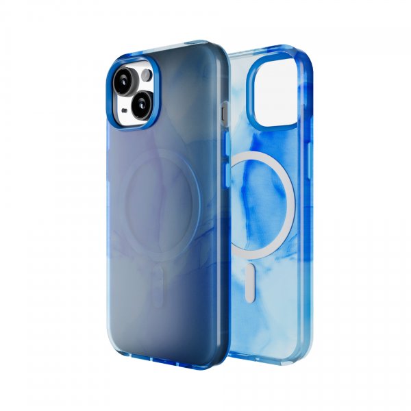 Puro iPhone 15 Skal Aqua Blå
