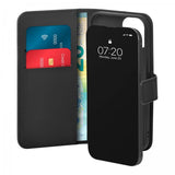 Puro iPhone 15 Fodral Wallet Stand Svart