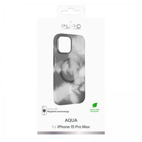Puro iPhone 15 Pro Max Skal Aqua Silver