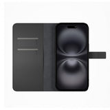 Puro iPhone 16 Fodral Wallet Stand Svart