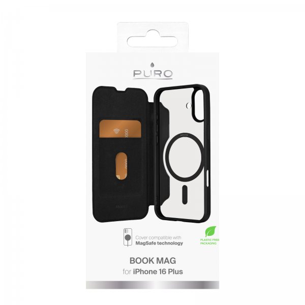 Puro iPhone 16 Plus Fodral Book Mag 2 Svart
