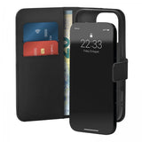 Puro iPhone 16 Pro Fodral Wallet Stand Svart