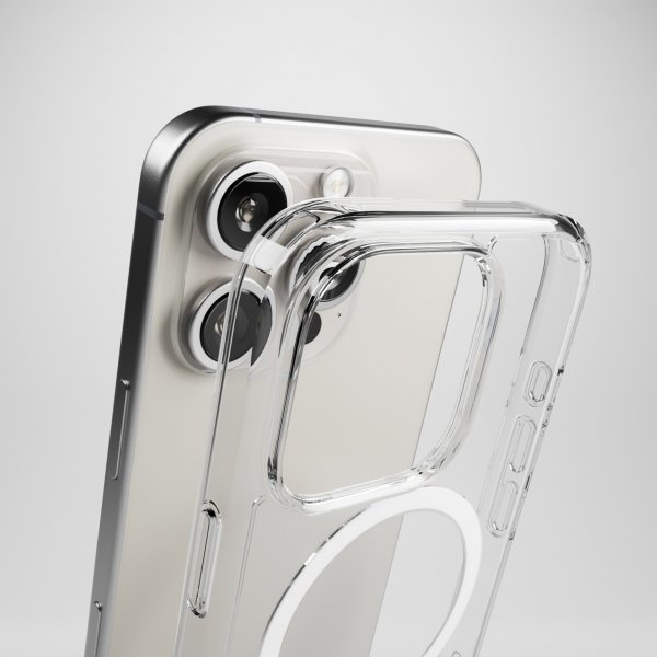 Puro iPhone 16 Pro Skal Impact Clear D3O MagSafe Transparent