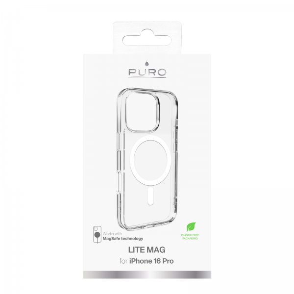 Puro iPhone 16 Pro Skal Lite Mag Transparent