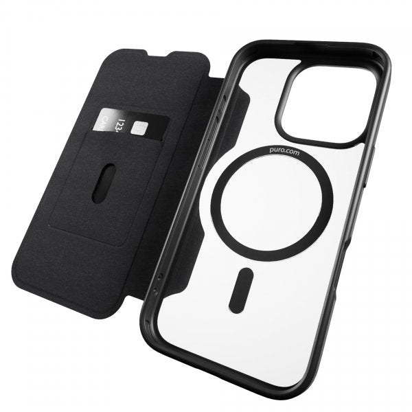 Puro iPhone 16 Pro Max Fodral Book Mag 2 Svart