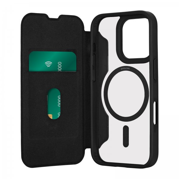 Puro iPhone 16 Pro Max Fodral Book Mag 2 Svart