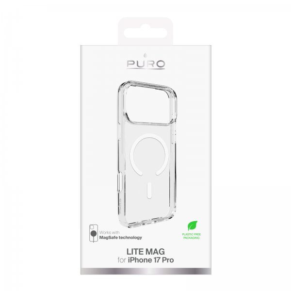 Puro iPhone 17 Pro Skal Lite Mag Transparent