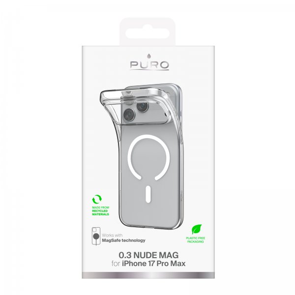 Puro iPhone 17 Pro Max Skal 0.3 Mag Transparent