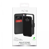 Puro iPhone 17 Pro Max Fodral Wallet Stand Svart