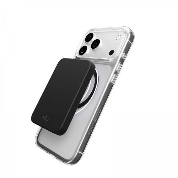 Puro iPhone 17 Pro Max Skal Lite Mag Transparent Svart
