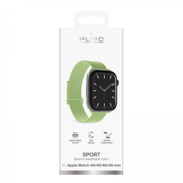 Puro Apple Watch 44/45/46/Ultra 49mm Armband Sport Strap Salted Lime