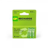 GP Recharge AAA-batteri 800mAh 4-pack