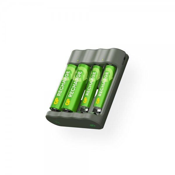 GP Recharge Batteriladdare med AA och AAA batterier