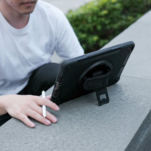 Armor-X Lenovo Tab P11 Pro (2nd gen) TB132 TB138 Skal Rainproof Rugged Case Hand Strap Kickstand
