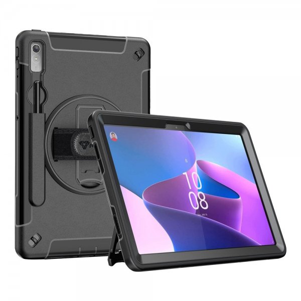 Armor-X Lenovo Tab P11 Pro (2nd gen) TB132 TB138 Skal Rainproof Rugged Case Hand Strap Kickstand