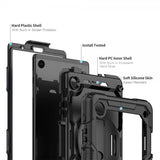 Armor-X Samsung Galaxy Tab A9 Skal Rainproof Rugged Case Hand Strap Kickstand