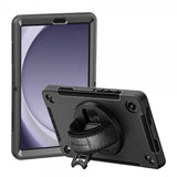 Armor-X Samsung Galaxy Tab A9 Skal Rainproof Rugged Case Hand Strap Kickstand Svart