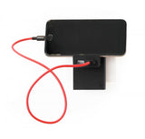 Usbepower ROCK dubbel USB-laddare 2-i-1 Fickladdare Svart