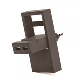 Usbepower ROCK dubbel USB-laddare - 2-i-1 Fickladdare Brun