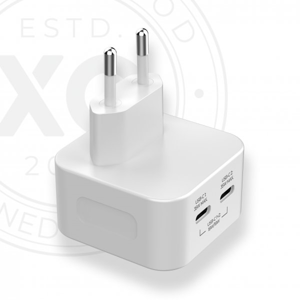 Xqisit Laddare 35W 2xUSB-C GaN Wall Charger