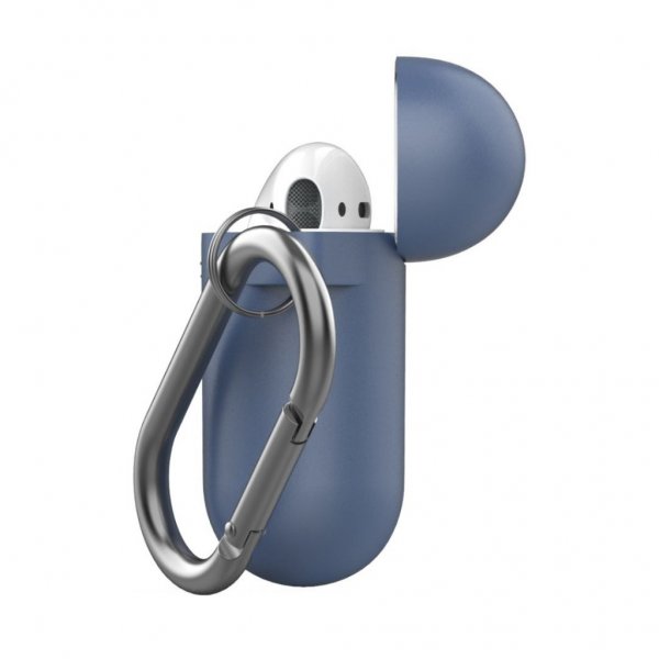 KeyBudz AirPods (1/2) Skal PodSkinz KeyChain Series Koboltblå