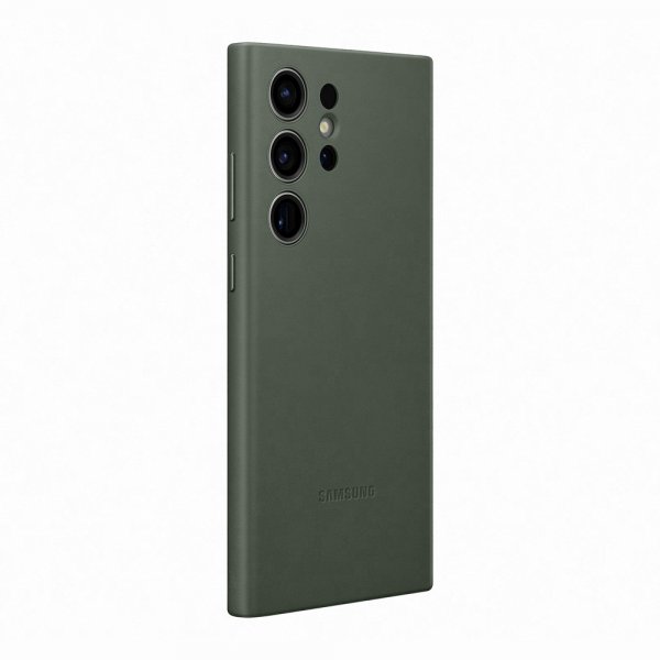 Samsung Original Galaxy S23 Ultra Skal Leather Cover Grön