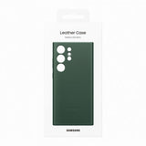 Samsung Original Galaxy S23 Ultra Skal Leather Cover Grön