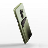 Mujjo Samsung Galaxy S9 Plus Skal Full Leather Wallet Case Olive Green