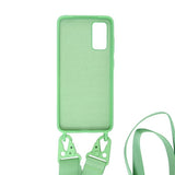 Samsung Galaxy S20 Skal Silikon med Halsband Grön