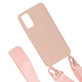 Samsung Galaxy S20 Skal Silikon med Halsband Rosa