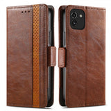 Samsung Galaxy A03 Fodral Stripe Mörkbrun