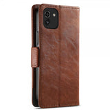 Samsung Galaxy A03 Fodral Stripe Mörkbrun