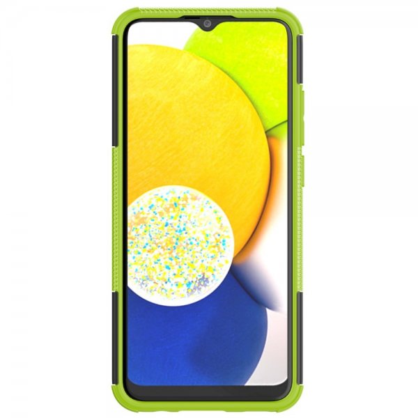 Samsung Galaxy A03 Skal Däckmönster Stativfunktion Grön