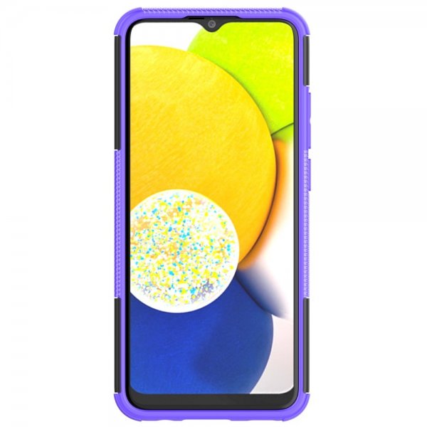 Samsung Galaxy A03 Skal Däckmönster Stativfunktion Lila