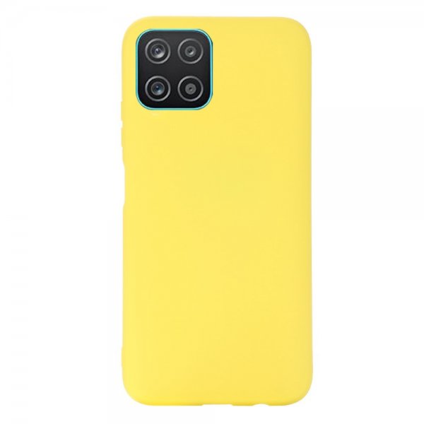 Samsung Galaxy A03 Skal med Strap Silikon Gul