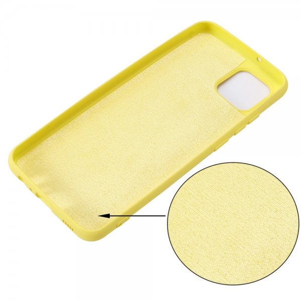 Samsung Galaxy A03 Skal med Strap Silikon Gul